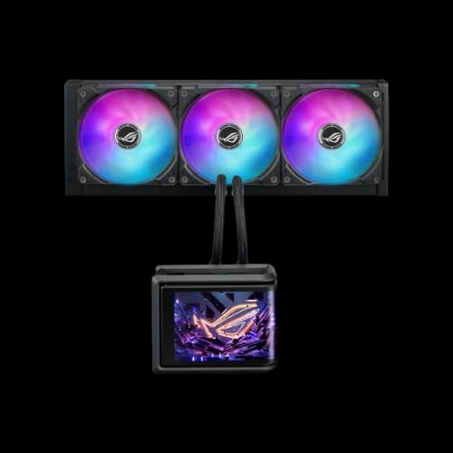 asus rog ryuo iv slc 360 argb 360mm aio liquid cpu cooler with display