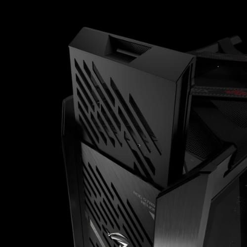 asus rog strix helios ii gx601s mid tower atx gaming case black front open