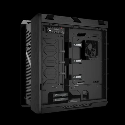 asus rog strix helios ii gx601s mid tower atx gaming case black side open