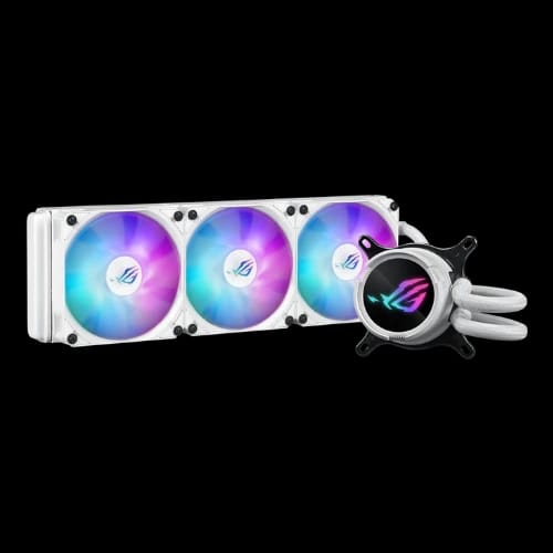 asus rog strix lc iii 360 argb all in one liquid cpu cooler white