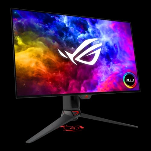 asus rog swift pg27aqdm 265 oled 240hz gaming monitorright angle