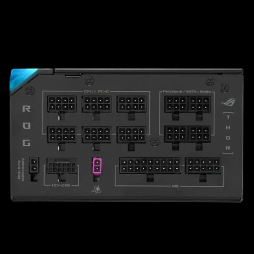 asus rog thor 1000p3 1000w 80 plus platinum atx 31 power supply ports