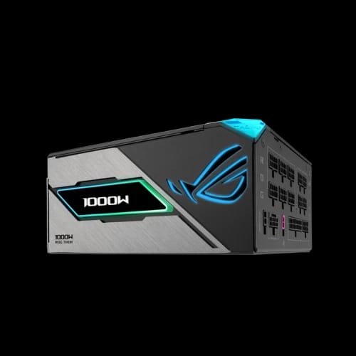asus rog thor 1000w platinum iii 80 plus platinum atx 31 power supply top view