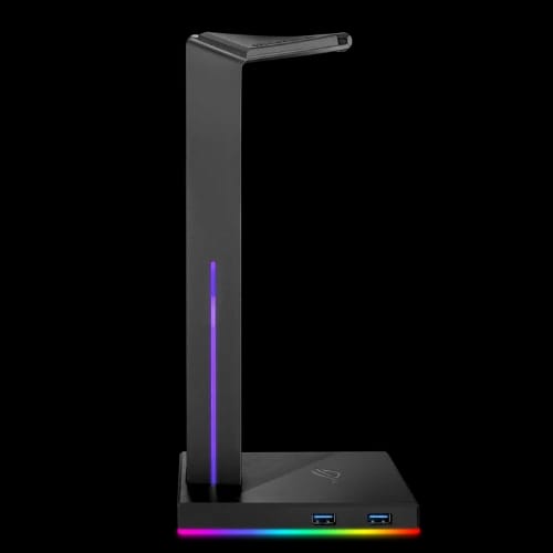 asus rog throne rgb gaming headset stand side
