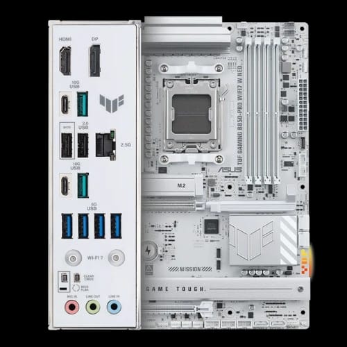 asus tuf gaming b850 pro wifi7 w neo amd am5 atx motherboard ports