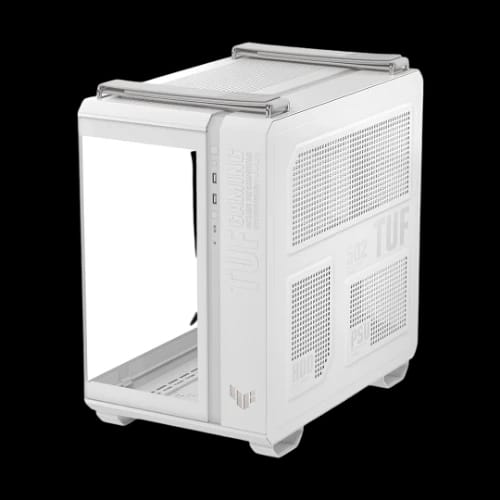 asus tuf gaming gt502 horizon tempered glass mid tower gaming casing wh l