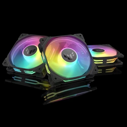 asus tuf gaming tr120 120mm 3 in 1 argb cooling fan bk