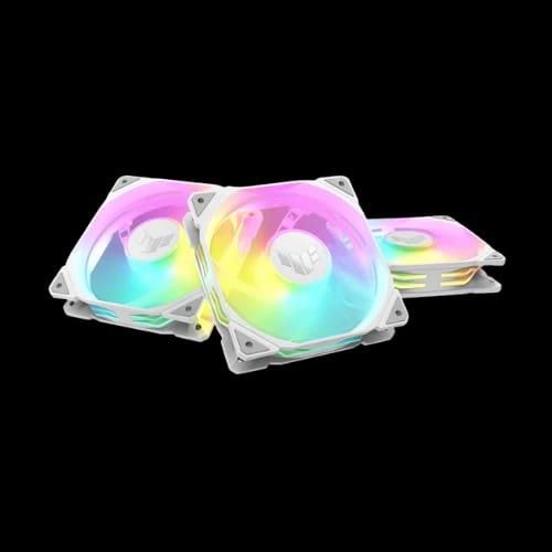 asus tuf gaming tr120 120mm 3 in 1 argb cooling fan wh 2