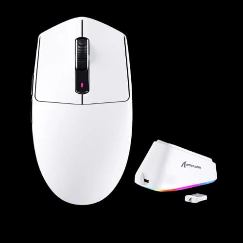 attack shark g3 pro tri mode mouse with charging dockwhite with view