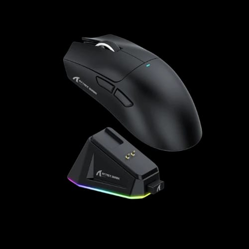 attack shark x11 tri mode wireless mouse with rgb charging dock black