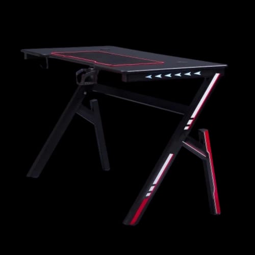 axj rgb a shaped e sports gaming desk table