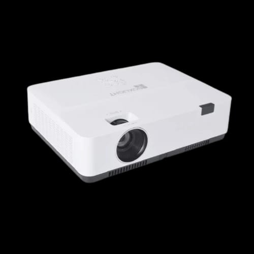 boxlight alx320 3200 lumens xga standard throw projector front right angle view