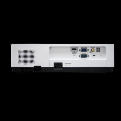 boxlight alx320 3200 lumens xga standard throw projector rear connectivity view