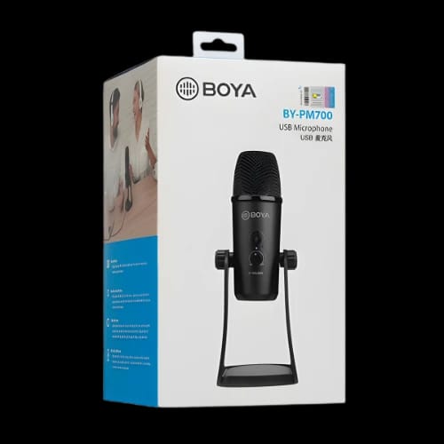 boya by pm700 usb condenser triple capsule microphonewith box