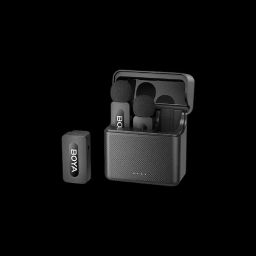 boya by v35 24 ghz dual channel wireless microphone for camera