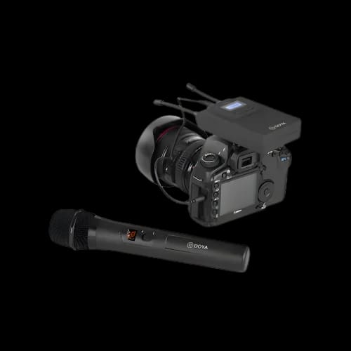 boya by wm8 pro k3 uhf camera mount wireless handheld microphone systemwith camera