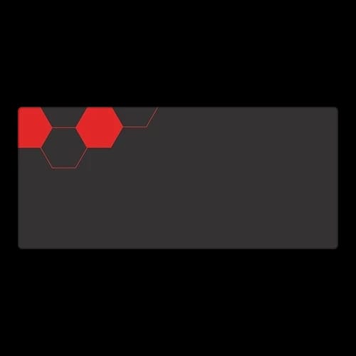 coregrip black extended mouse pad with red hexagon design 900 400 1 1