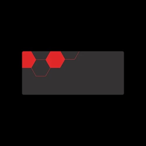 coregrip compact black mouse pad with red hexagonal accents 700 300