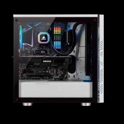 corsair 275r airflow tempered glass mid tower gaming case white 2