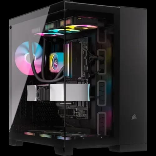 corsair 6500x mesh mid tower aluminium atx gaming black case main