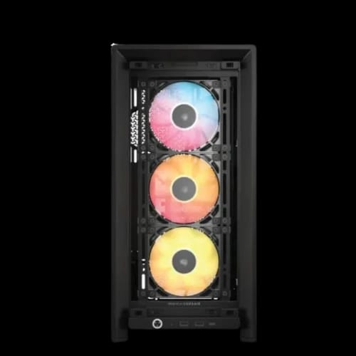 corsair frame 4000d rs argb modular mid tower atx casing black 3 fan