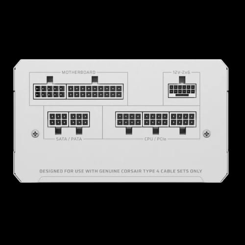 corsair rm850e 850w 80 plus gold certified fully modular power supply white 3