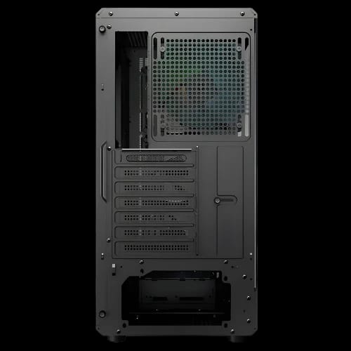 cougar airface pure rgb mid tower gaming casing back