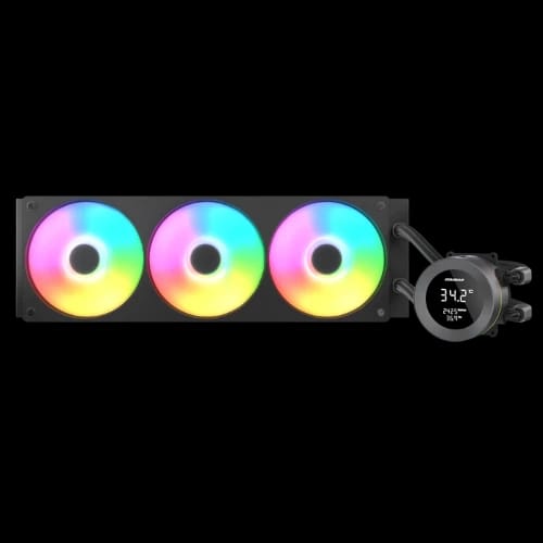 cougar poseidon vistek argb 360 all in one liquid cooler black front