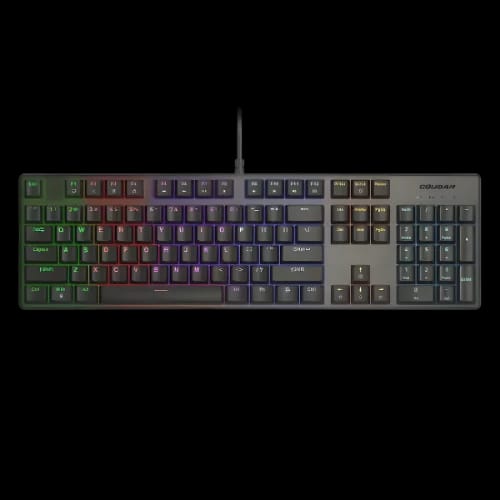 cougar ultimus ex gaming keyboard black keycaps red switch main
