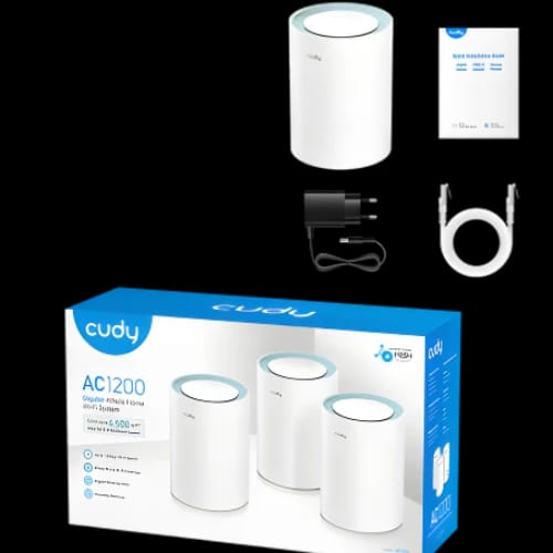 cudy m1300 ac1200 dual band whole home wi fi mesh gigabit router 2 pack full set