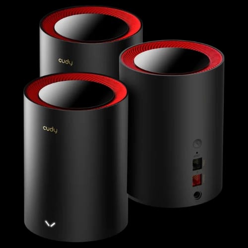 cudy m3000 ax3000 dual band wi fi 6 mesh system router 3 pack ports