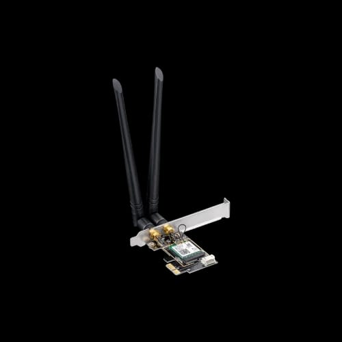 cudy we3000 20 ax5400 mbps tri band wi fi 6e bluetooth 52 pci express network adapter angled
