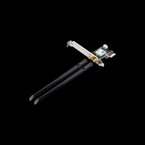 cudy we3000 20 ax5400 mbps tri band wi fi 6e bluetooth 52 pci express network adapter straight antenna