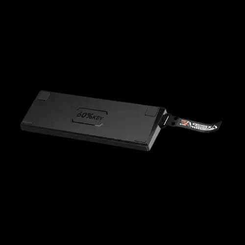 dareu ek60 he 8000hz hot swappable rapid trigger mechanical keyboard black fire switch black keycaps back