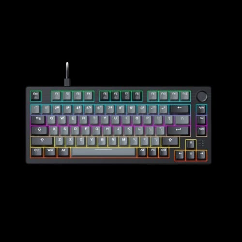 dareu ek75 2025 edition pbt doubleshot keycaps grey black dream switch rgb 1