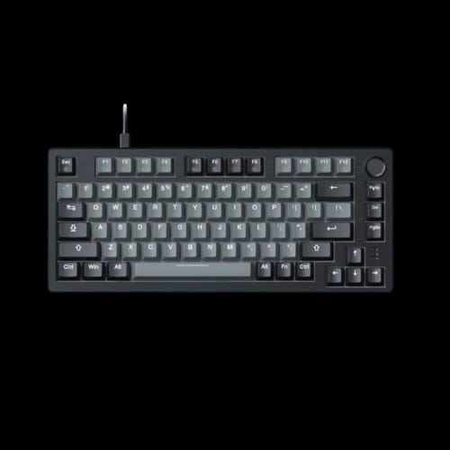 dareu ek75 2025 edition pbt doubleshot keycaps grey black dream switch