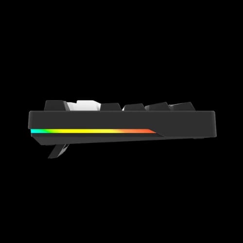 dareu ek75 2025 edition pbt doubleshot keycaps white black dream switch sideview