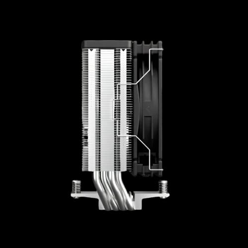 deepcool ag400 g2 single tower 120mm cpu cooler side