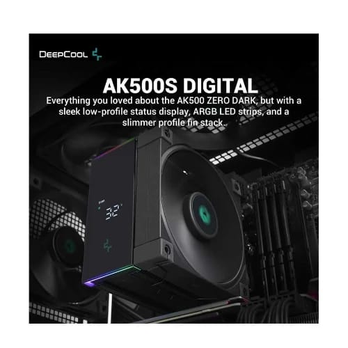deepcool ak500s digital rgb 120mm black air cpu 31716378680