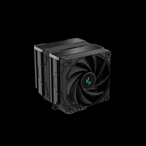 deepcool ak620 zero dark high performance dual tower cpu cooler angled