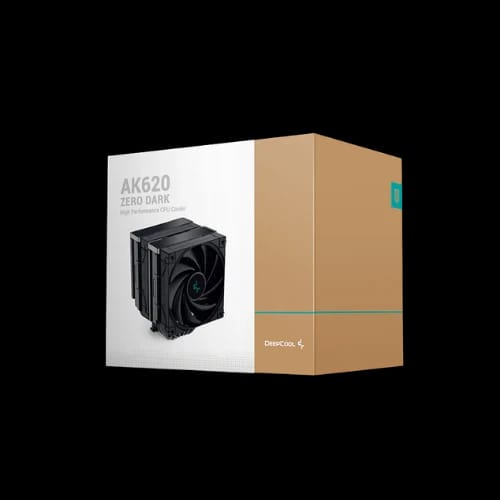 deepcool ak620 zero dark high performance dual tower cpu cooler box