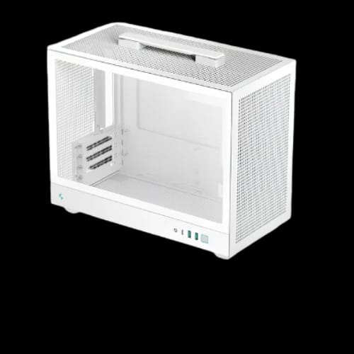 deepcool ch160 plus wh portable matx gaming casing