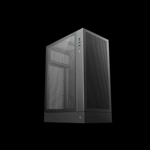 deepcool ch170 plus vertical m atx compact black case