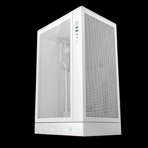 deepcool ch270 digital m atx mini tower gaming case white 2