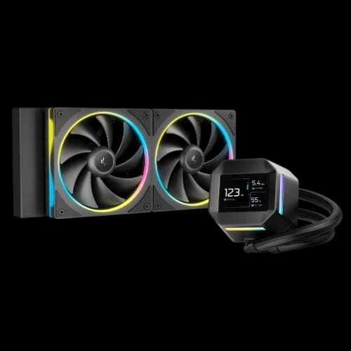 deepcool lm240 240mm argb liquid cpu cooler with display