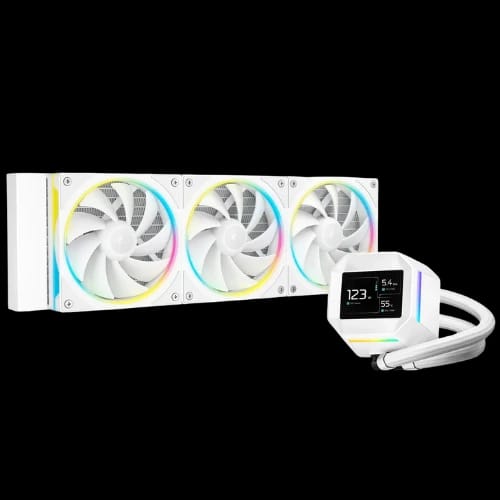 deepcool lm360 wh argb 360mm liquid cpu cooler with display main