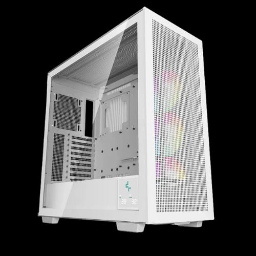deepcool morpheus wh high airflow atx gaming casing white