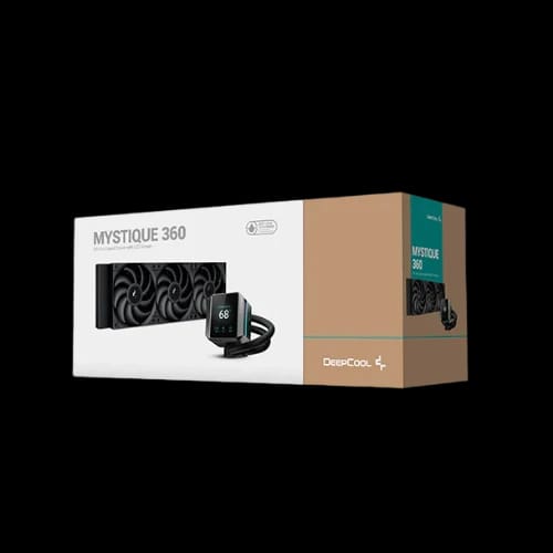 deepcool mystique 360 360mm liquid cpu cooler with tft lcd screen non rgb black 2
