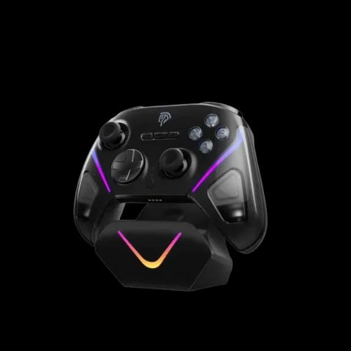 easysmx d10 multiplatform gaming controller with tmr sticks trigger lock and charging dock space black