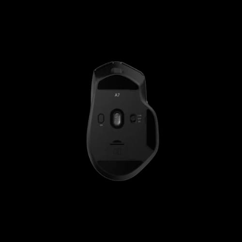 eweadn a7 tri mode gaming mouse black underside view